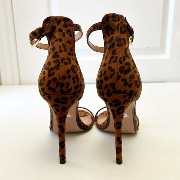 Topshop Leopard Print Stiletto Heels Ankle Strap Brown and Black Size 7.5 UNWORN - Picture 7 of 15